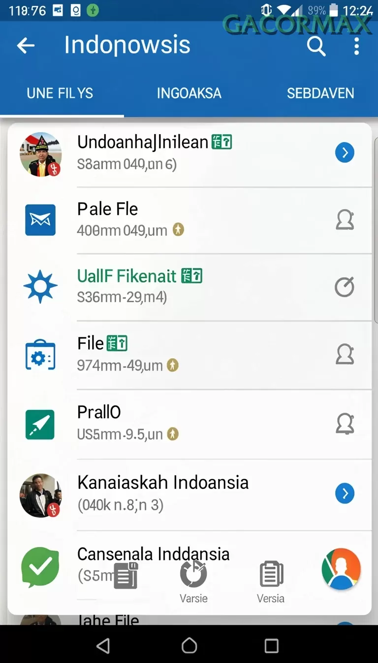 Cuplikan layar BG777 — pengaturan akun